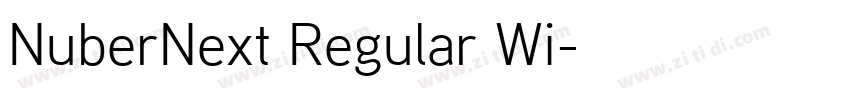 NuberNext Regular Wi字体转换